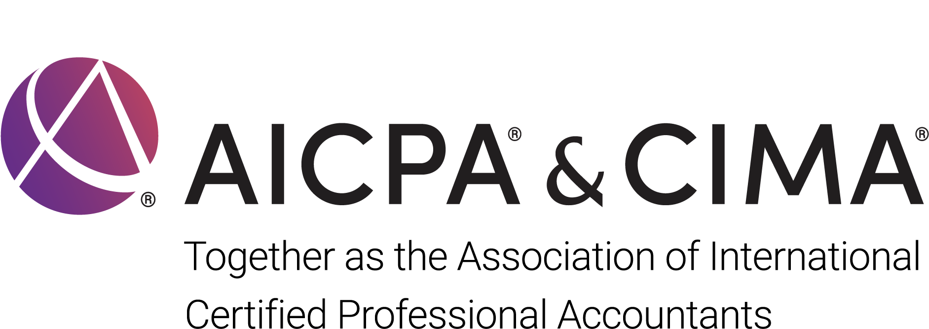 AICPA & CIMA with Association clear background