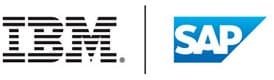 ibm black + sap logo lockup